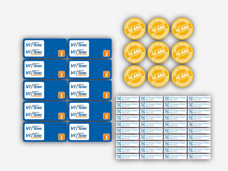 Folienetiketten Digitaldruck