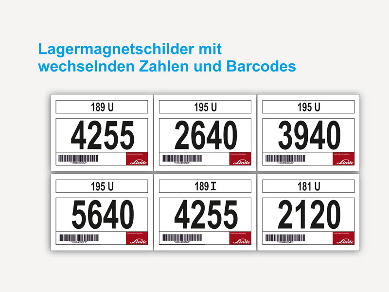 Lagermagnetschilder bedruckt