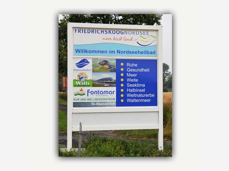 Alu-Dibond-Schild Friedrichskoog