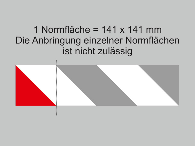 Warnmarkierung Normfläche